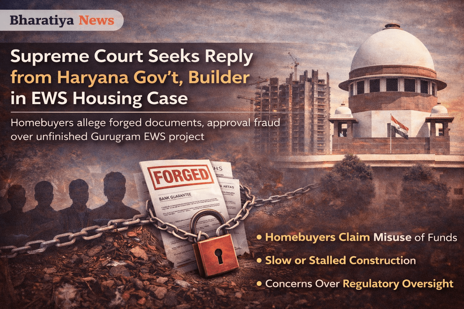 Supreme Court Seeks Reply from Haryana Government and Mahira Buildwell in EWS Housing Case