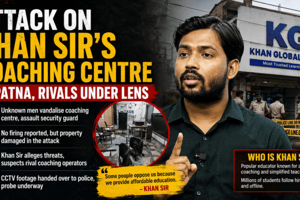attack on khan sir coaching centre